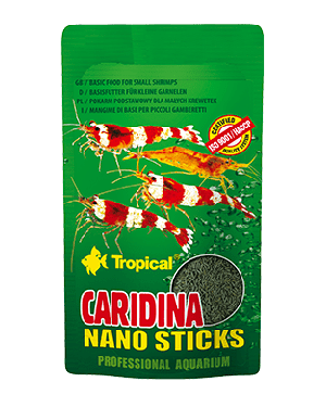 Tropical Caridina nano sticks alimento gambas