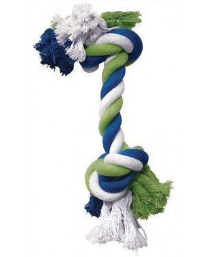 Dogit cuerda de algodón  azul/lima/blanco
