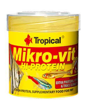 Tropical Mikrovit hi protein comida alevines