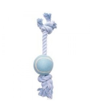Dogit cuerda de algodón azul con pelota