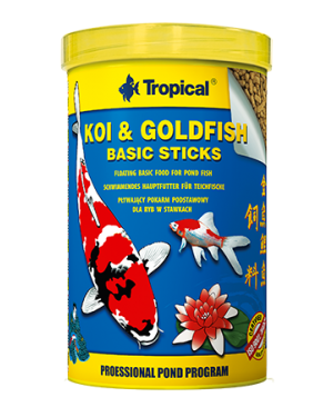 Tropical Koi goldfish basic stick alimento koi