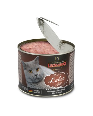 Comida húmeda en lata para gatos Leonardo Puro Higado