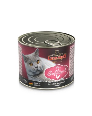 Comida húmeda en lata para gatos Leonardo Puro Pollo